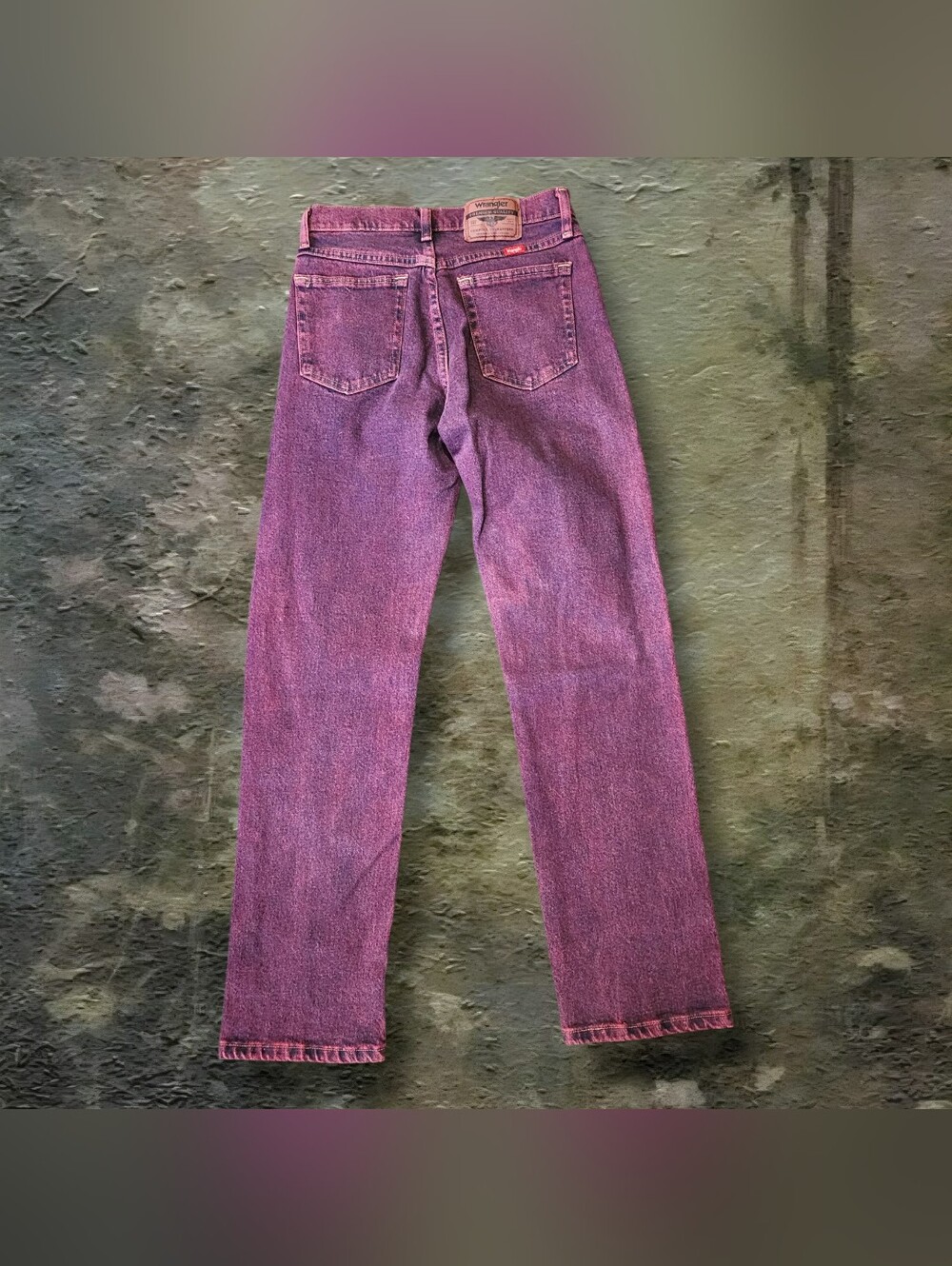 Vintage Wrangler Women's Magenta Straight-Leg Jeans - Picture 3 of 5